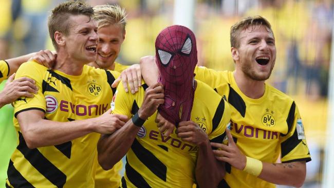 Dortmund spelers vieren feest