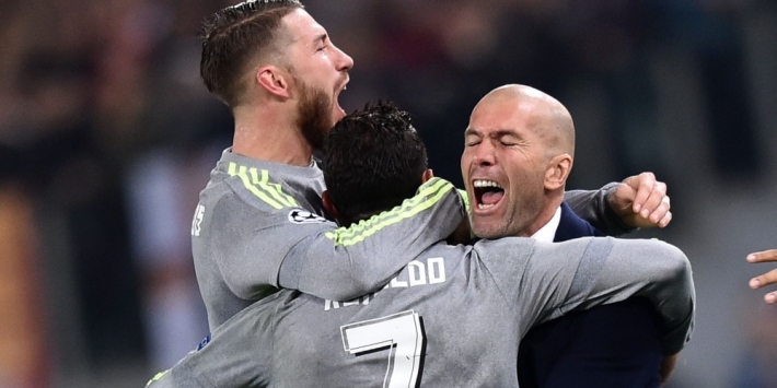 Zidane, Ramos en Ronaldo vieren feest