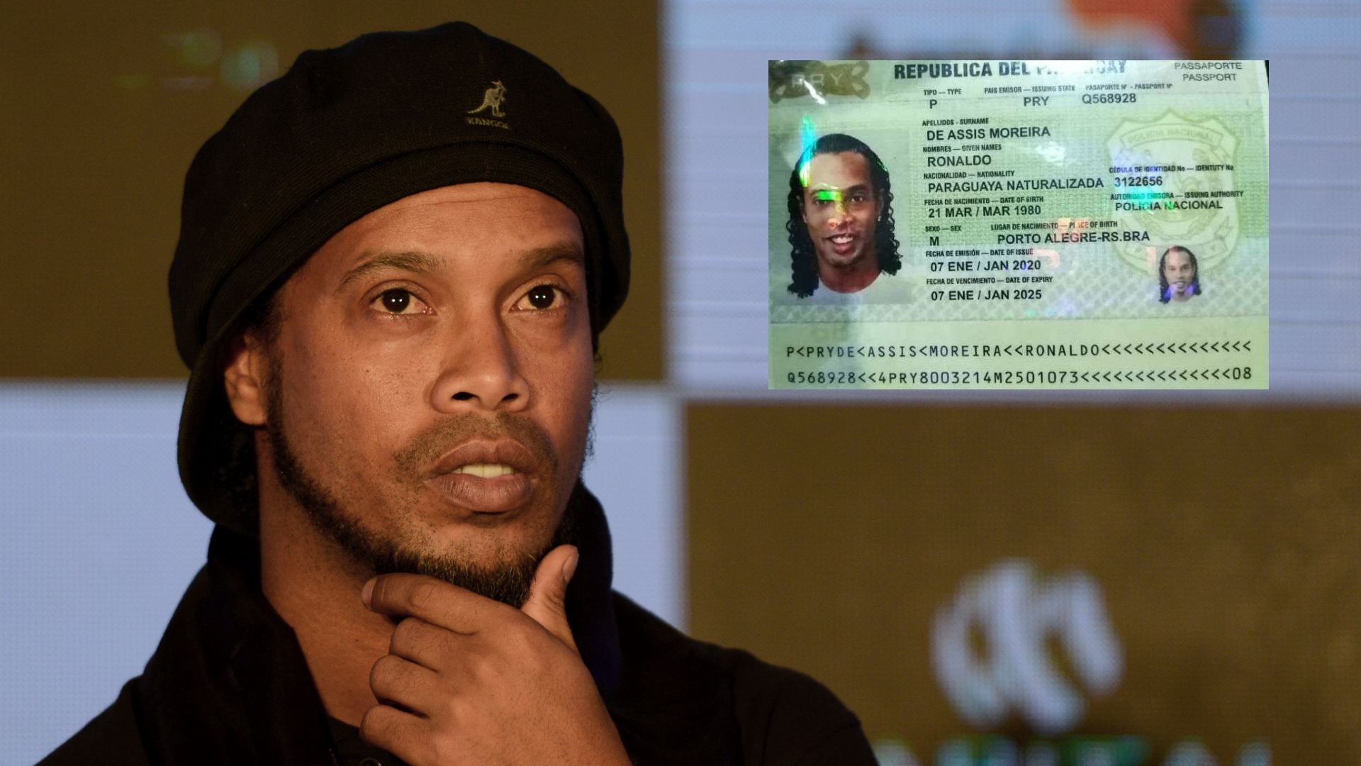 Ronaldinho aangehouden met vals paspoort