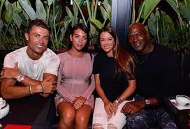 CR7 en MJ met hun vrouwen